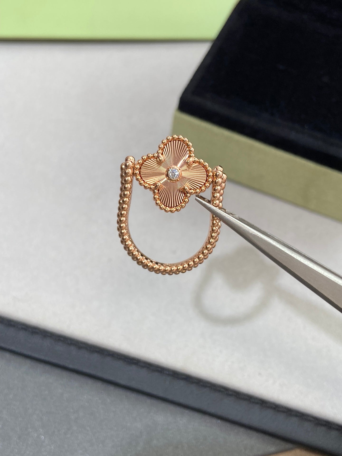 [LUXE] CLOVER RIVERSIBLE ROSE GOLD RING