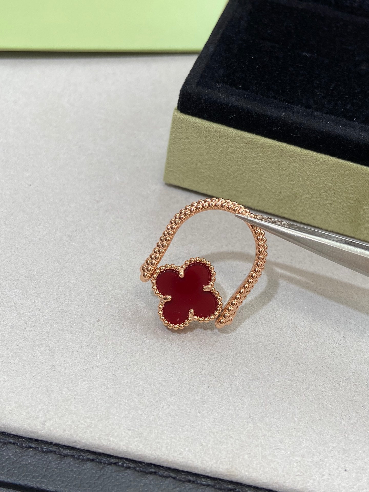 [LUXE] CLOVER RIVERSIBLE ROSE GOLD RING