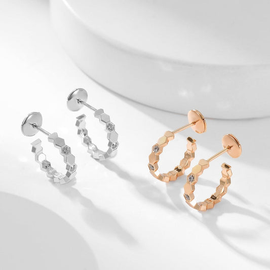 [LUXE]BEE LOVE DIAMOND HOOP EARRINGS