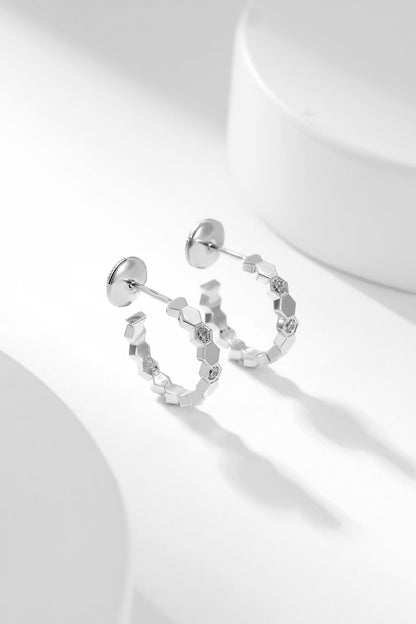 [LUXE]BEE LOVE DIAMOND HOOP EARRINGS