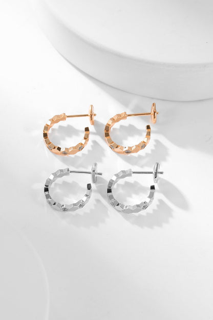 [LUXE]BEE LOVE DIAMOND HOOP EARRINGS