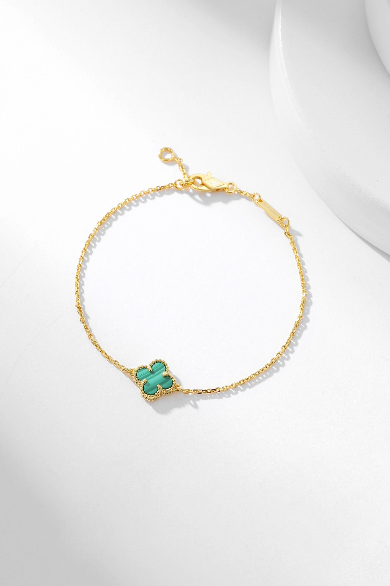 [LUXE] CLOVER BRACELET MALACHITE 1 MOTIF