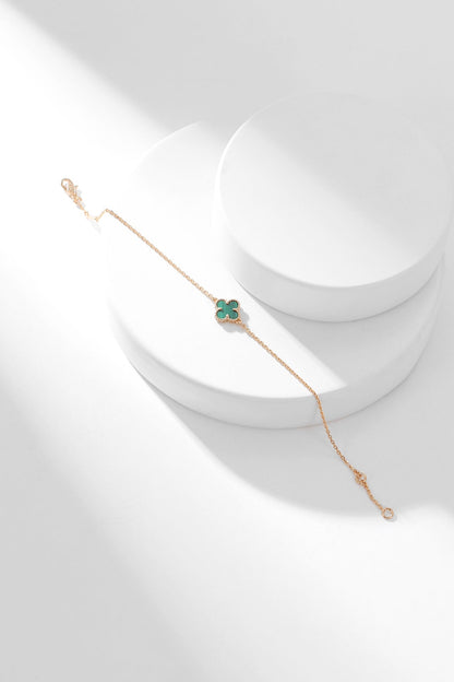 [LUXE] CLOVER BRACELET MALACHITE 1 MOTIF