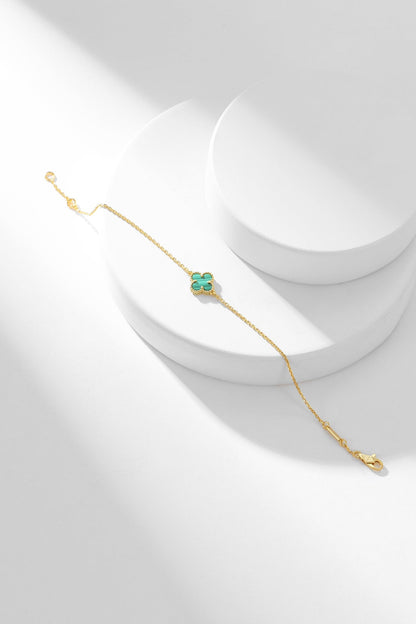 [LUXE] CLOVER BRACELET MALACHITE 1 MOTIF