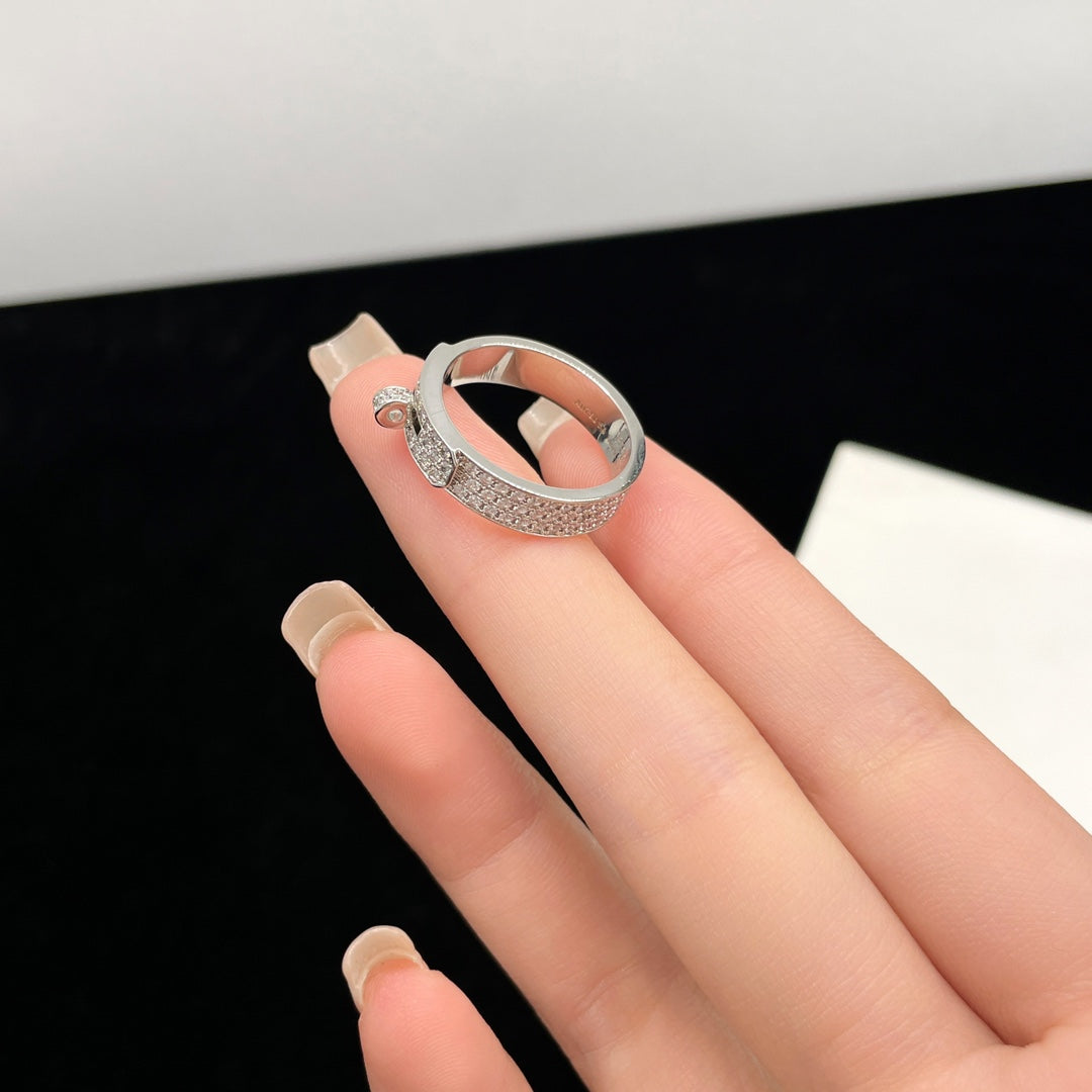 [LUXE]KELLY SILVER DIAMOND RING