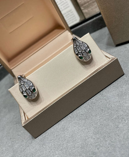 [LUXE]SERPENT DIAMOND STUD EARRINGS