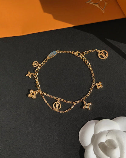 [LUXE]BLOOMING PINK GOLD MOP BRACELET