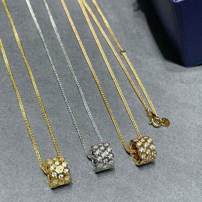 [LUXE]BEE LOVE DIAMOND PAVED 3 ROW NECKLACE