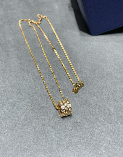 [LUXE]BEE LOVE DIAMOND PAVED 3 ROW NECKLACE