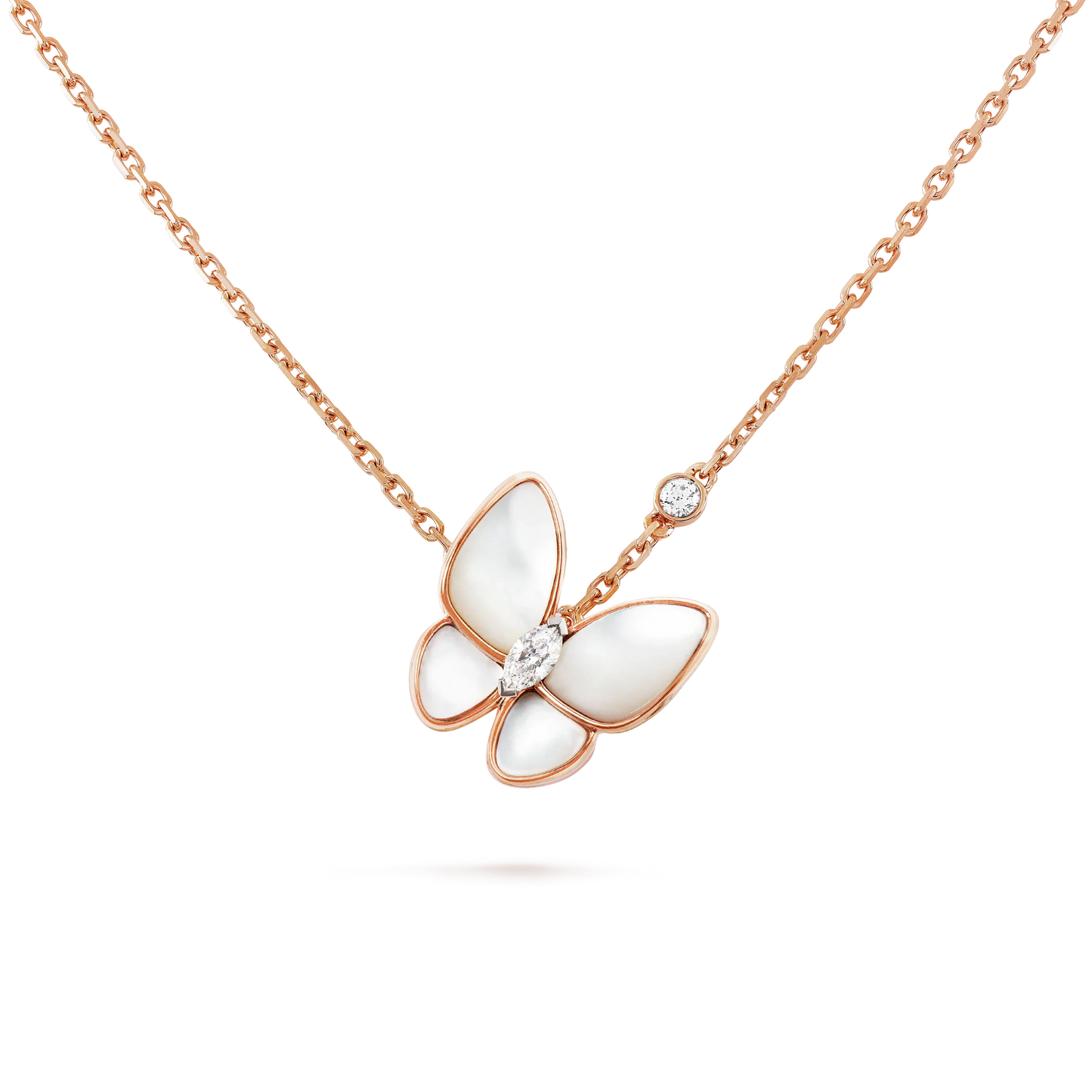 [LUXE] BUTTERFLY MOP DIAMOND NECKLACE