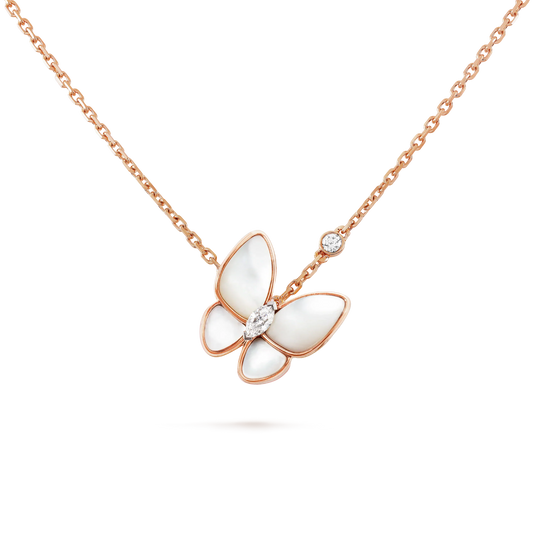 [LUXE] BUTTERFLY MOP DIAMOND NECKLACE