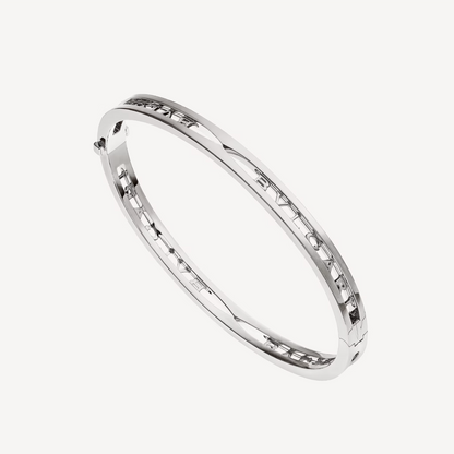 [LUXE]ZERO 1 SPIRAL LOGO SILVER BRACELET