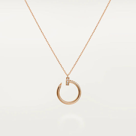 [LUXE]JUSTE NECKLACE PINK GOLD