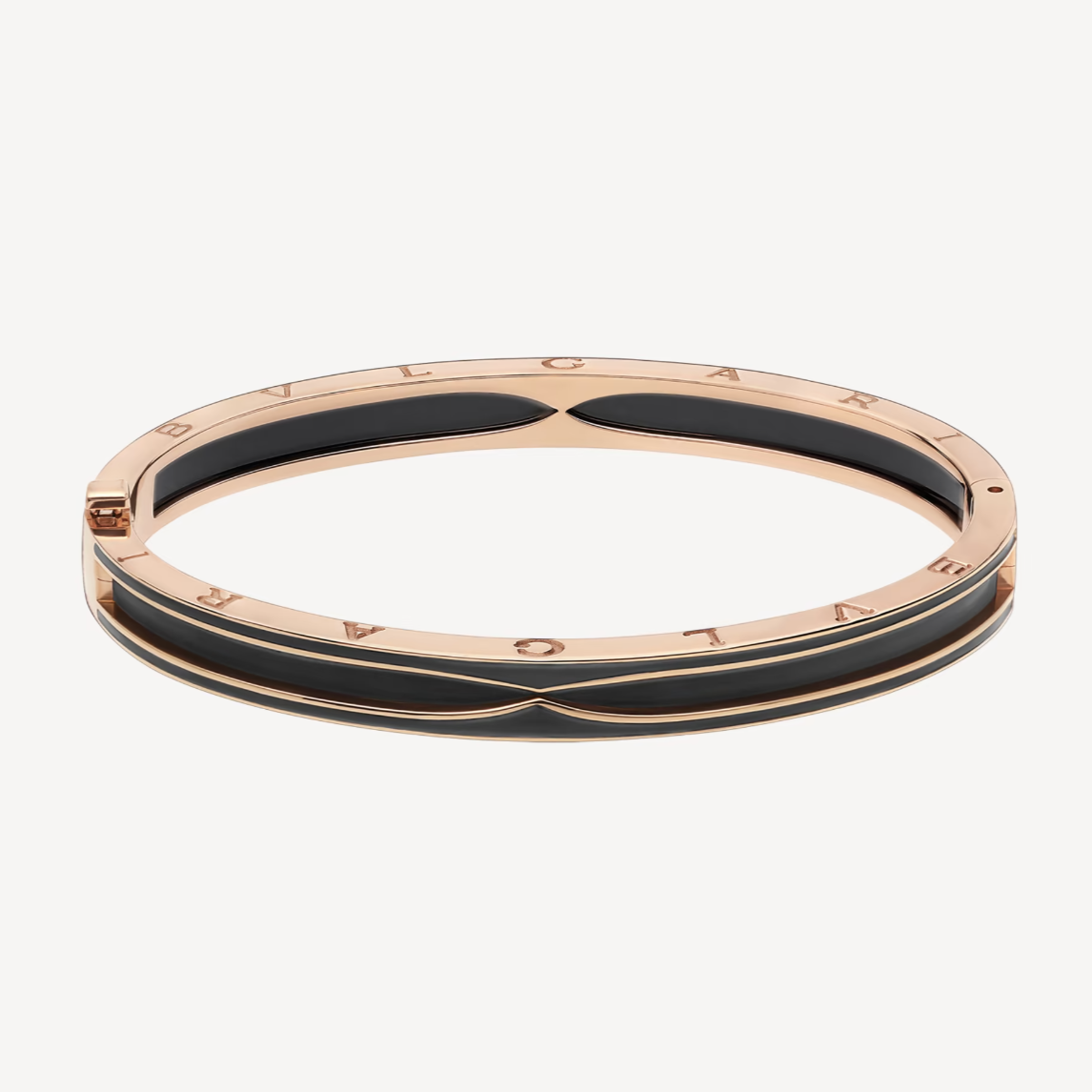 [LUXE]ZERO 1 PINK GOLD WITH MATTE BLACK CERAMIC BRACELET