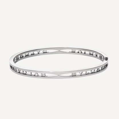 [LUXE]ZERO 1 SPIRAL LOGO SILVER BRACELET