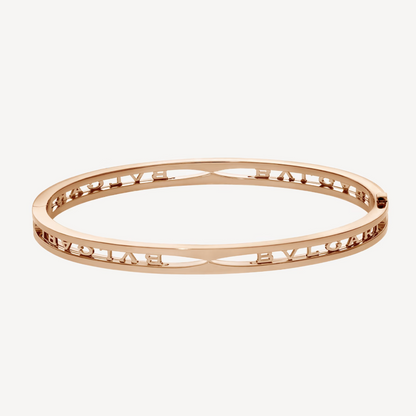 [LUXE]ZERO 1 SPIRAL LOGO PINK GOLD BRACELET