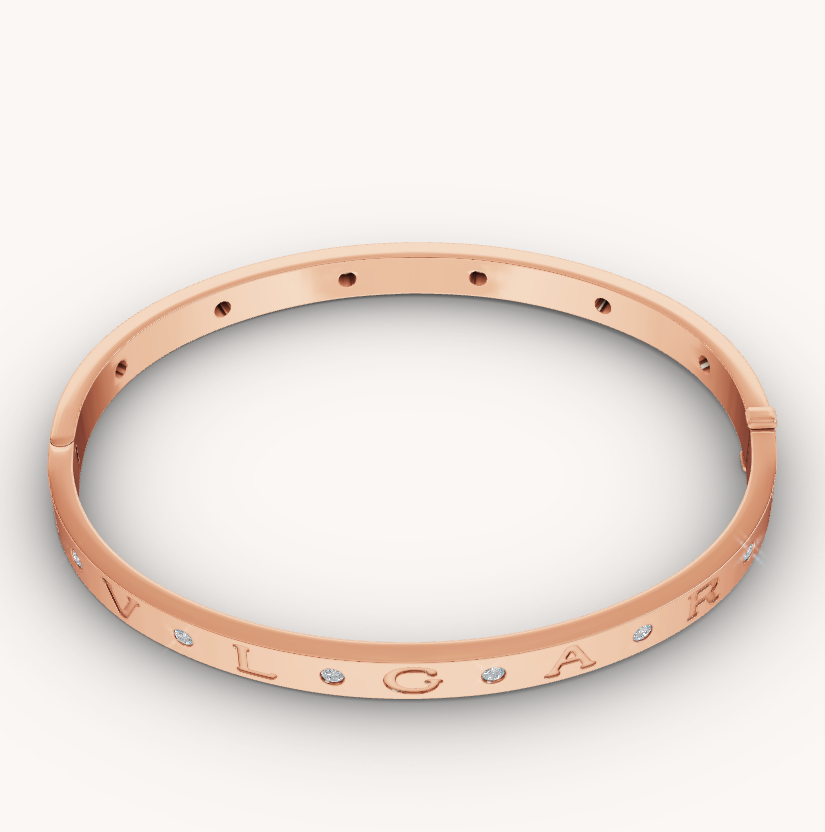 [LUXE]ZERO 1 PINK GOLD 12 DIAMONDS BRACELET