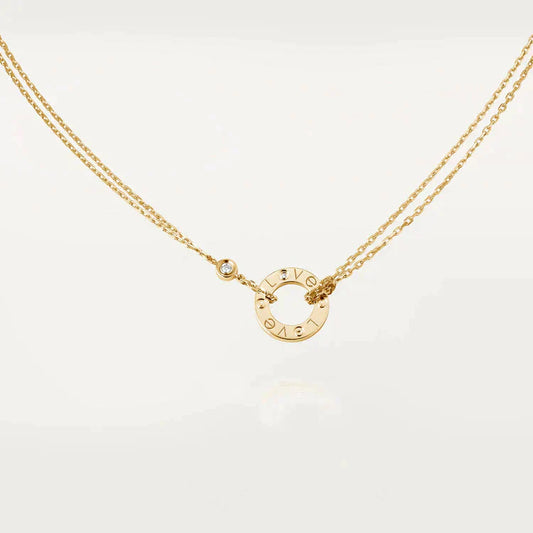 [LUXE]LOVE NECKLACE 16MM 2 DIAMONDS