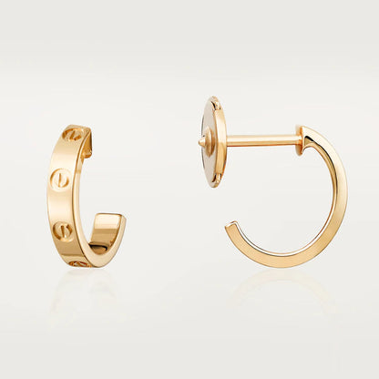 [LUXE]LOVE EARRINGS 2.65MM PINK GOLD