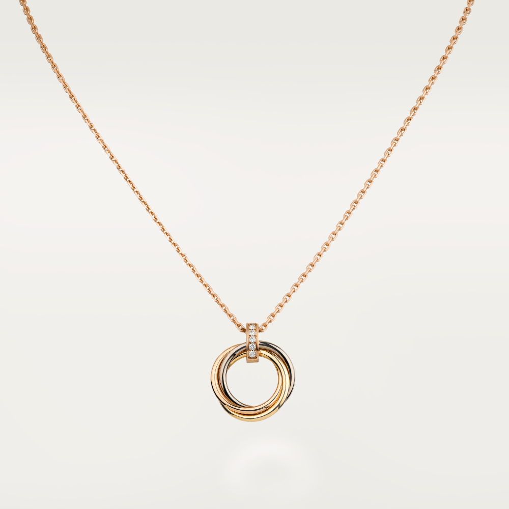 [LUXE]TRINITY NECKLACE GOLD  DIAMONDS