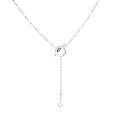 [LUXE]FINESSE SILVER DIAMOND NECKLACE