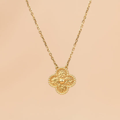 [LUXE] CLOVER 15MM  BRONZING NECKLACE