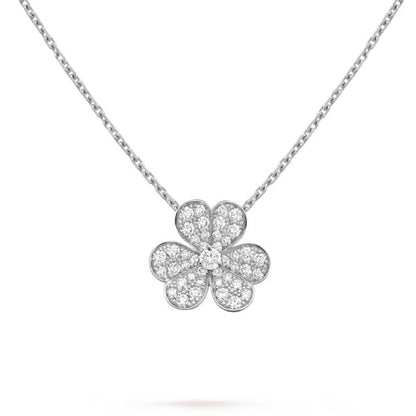 [LUXE] CLOVER DIAMOND NECKLACE SILVER