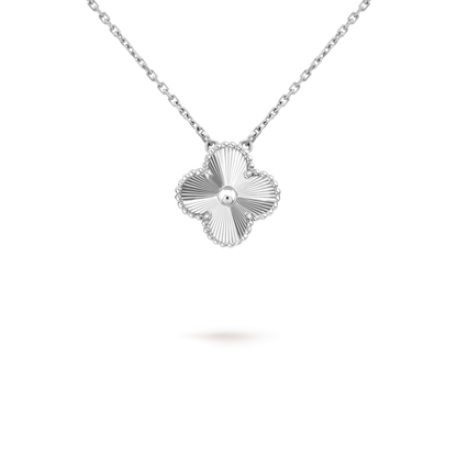 [LUXE] CLOVER 15MM LASER NECKLACE SILVER