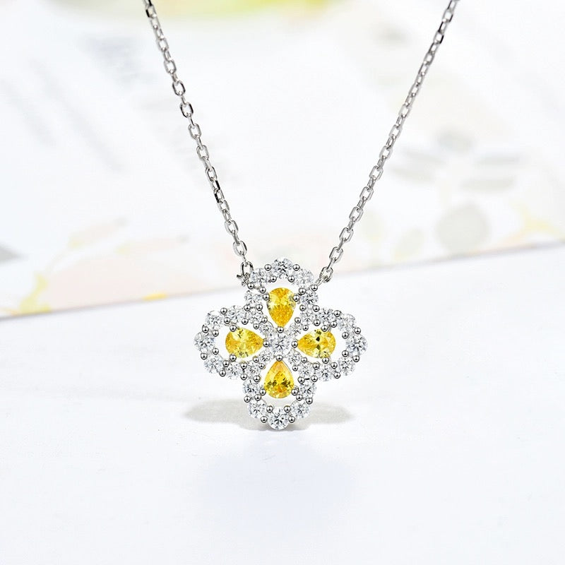 [LUXE]LOOP NECKLACE FULL MOTIF DIAMOND 16MM MULTIPLE COLORS