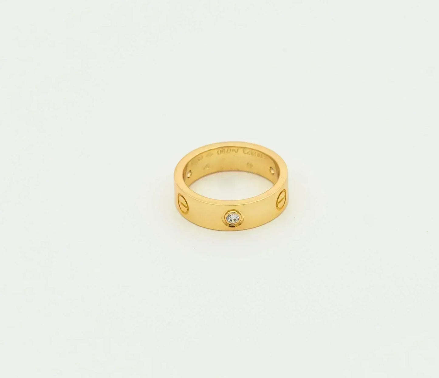 [LUXE]LOVE RING 5.5MM 3 DIAMONDS GOLD