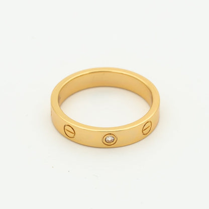 [LUXE]LOVE RING 4MM 1 DIAMOND PINK GOLD