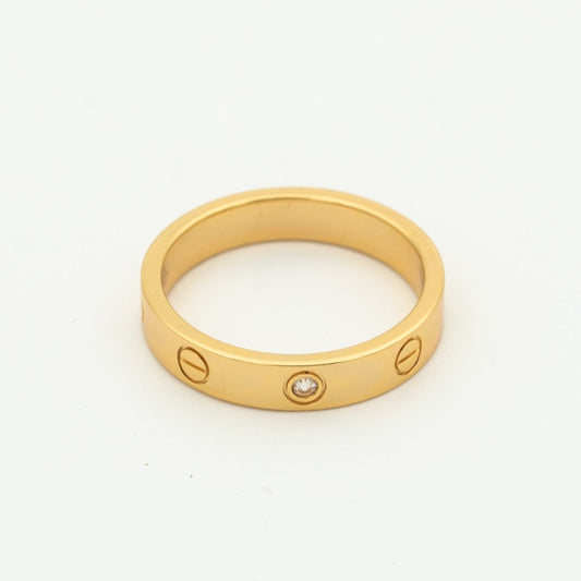 [LUXE]LOVE RING 4MM 1 DIAMOND PINK GOLD