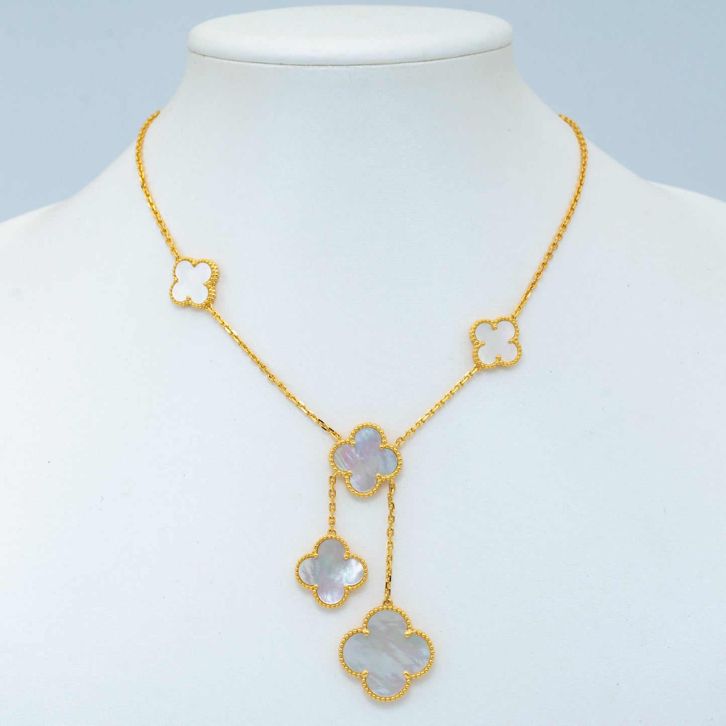 [LUXE] CLOVER MOTHER OF PEARL NECKLACE 6 MOTIF