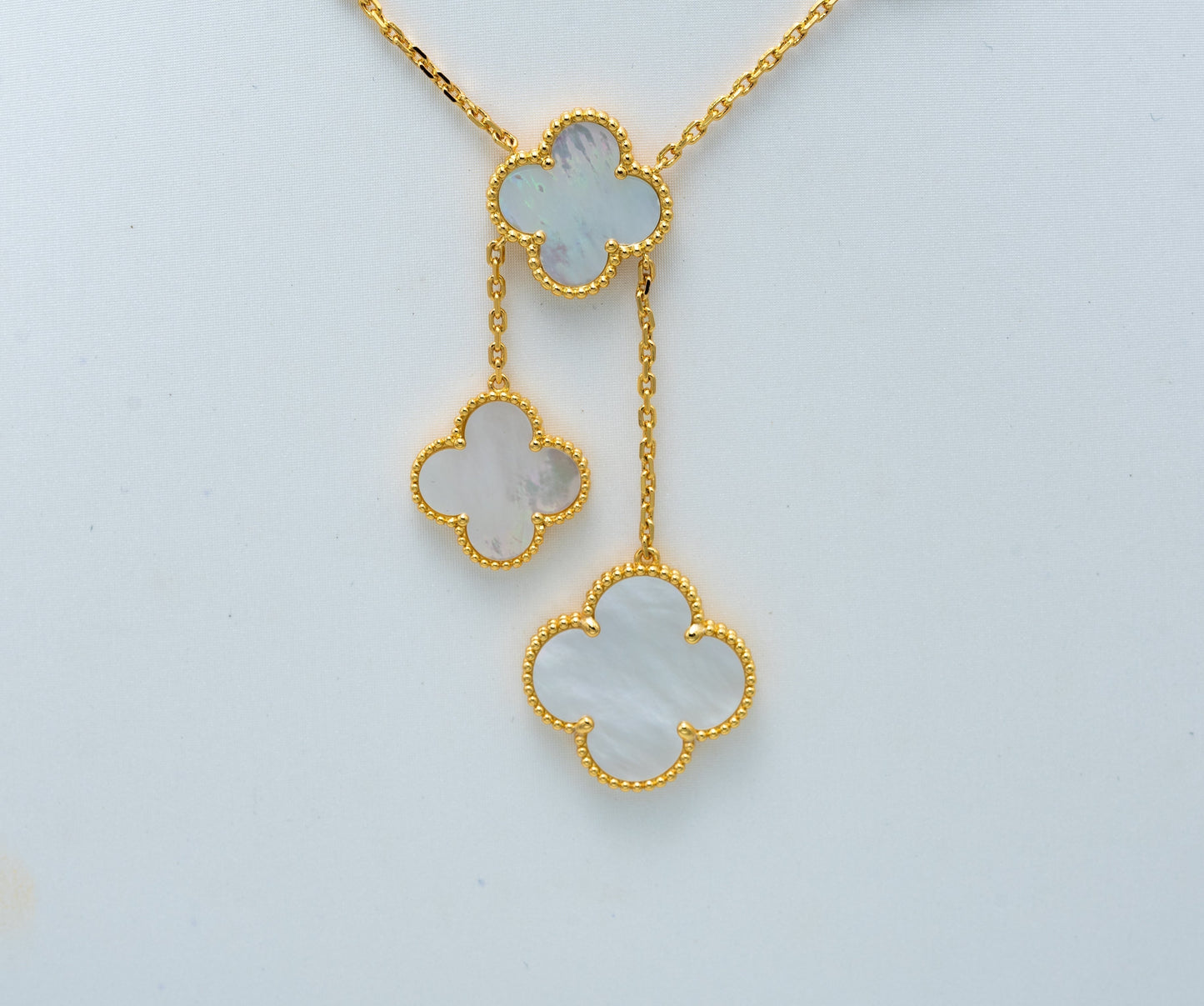 [LUXE] CLOVER MOTHER OF PEARL NECKLACE 6 MOTIF