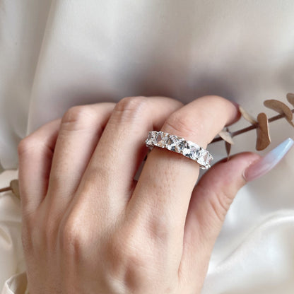 [LUXE]Elegant Princess Cut Tennis Ring