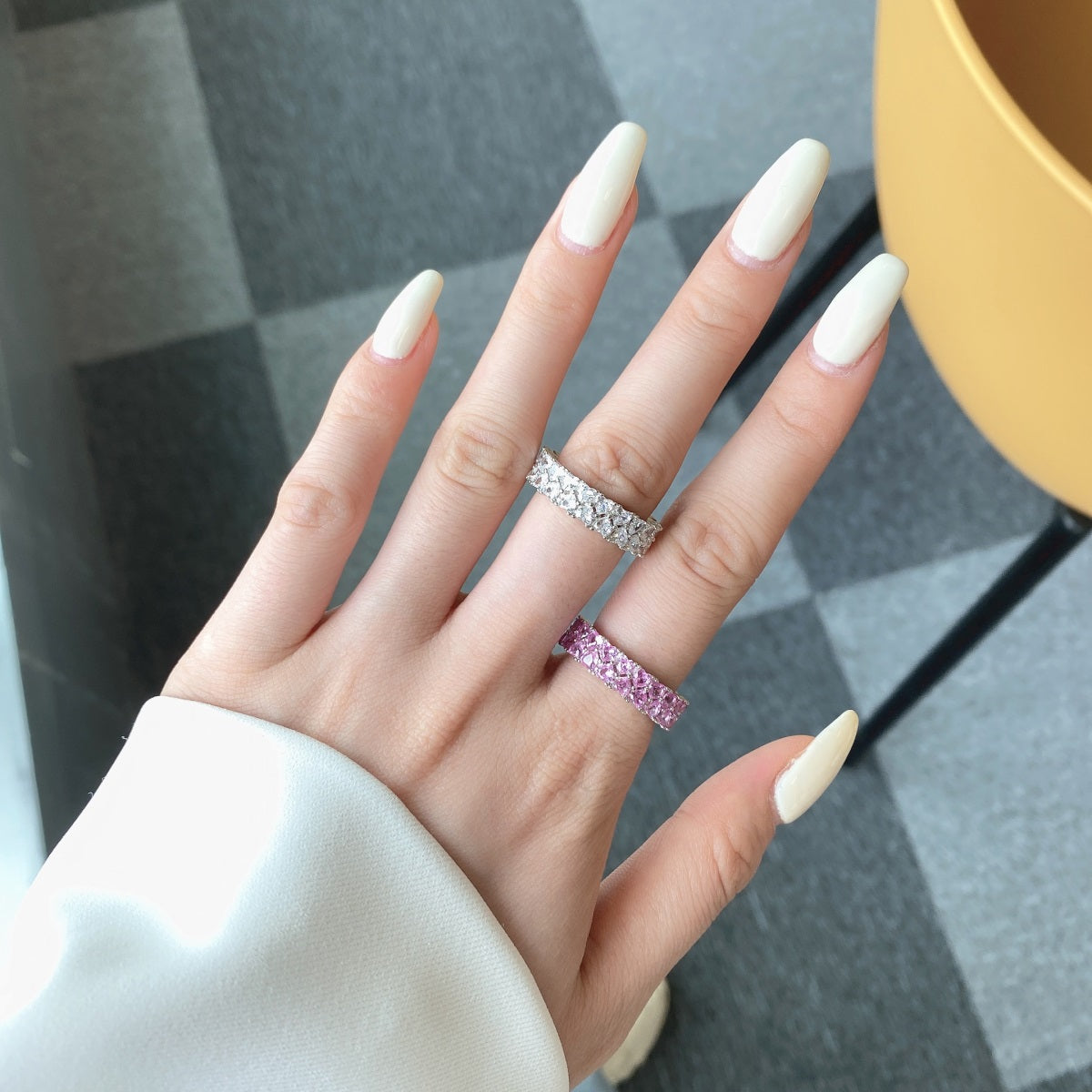 [LUXE]Sparkling Full Heart Ring