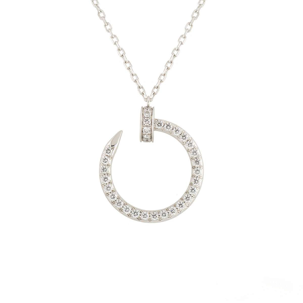 [LUXE]JUSTE NECKLACE SILVER DIAMONDS