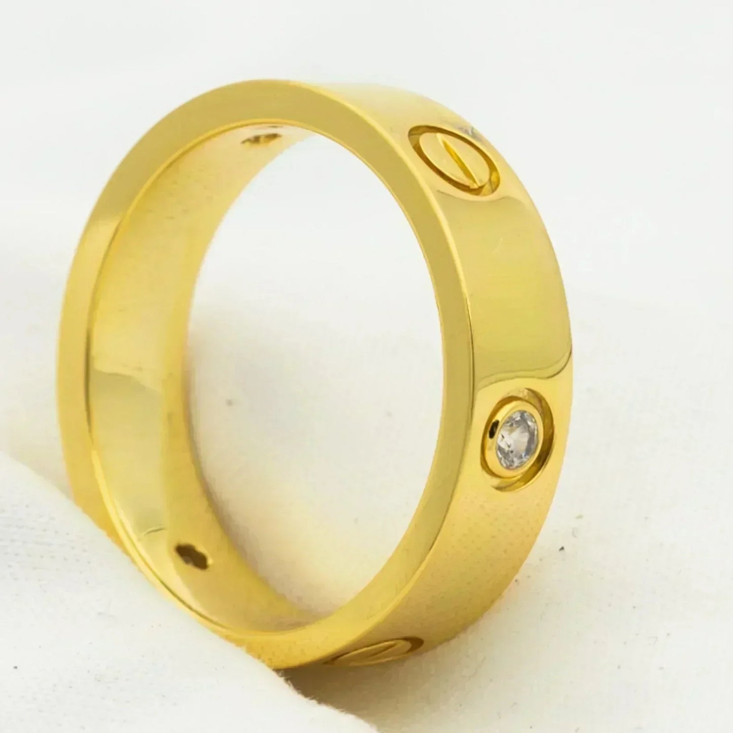 [LUXE]LOVE RING 5.5MM 3 DIAMONDS GOLD