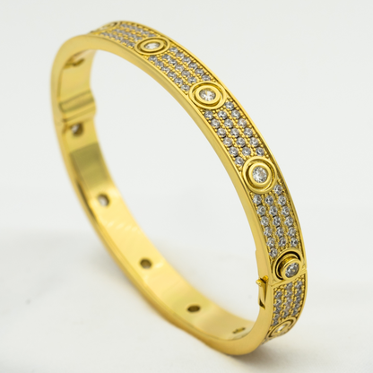 [LUXE]LOVE BRACELET 6.1MM DIAMOND-PAVED 10 BIG DIAMONDS