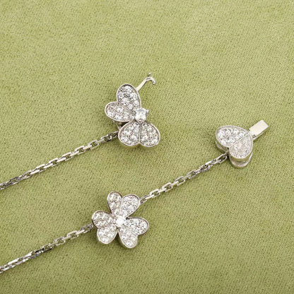 [LUXE] FRIVOLE SILVER 9 FLOWERS NECKLACE