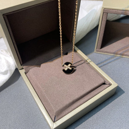 [LUXE]JEUX DE PINK GOLD DIAMOND NECKLACE