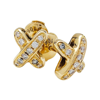 [LUXE]JEUX DE GOLD DIAMOND EARRINGS