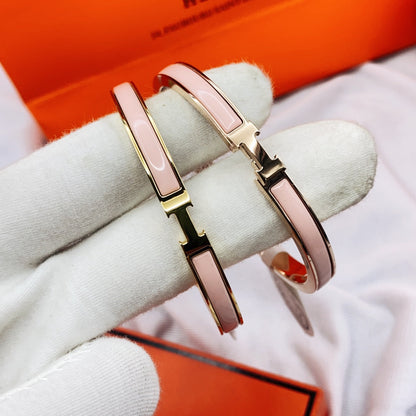 [LUXE]CLASSIC HM CLIC  PINK 8MM ENAMEL BRACELET