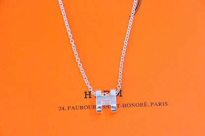 [LUXE]HM NECKLACE H LETTER OVAL SERIES