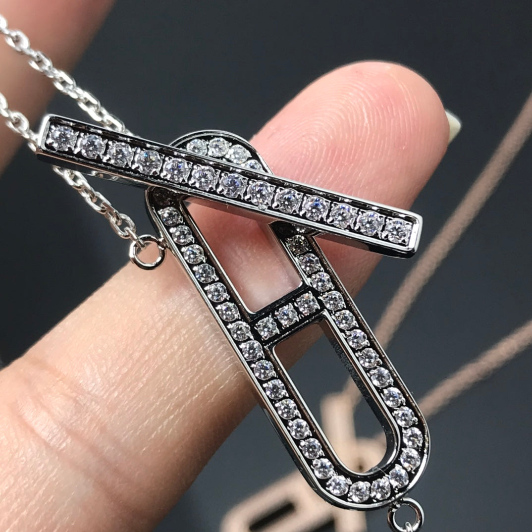 [LUXE]HM NECKLACE PLATINUM ROSE GOLD DIAMOND