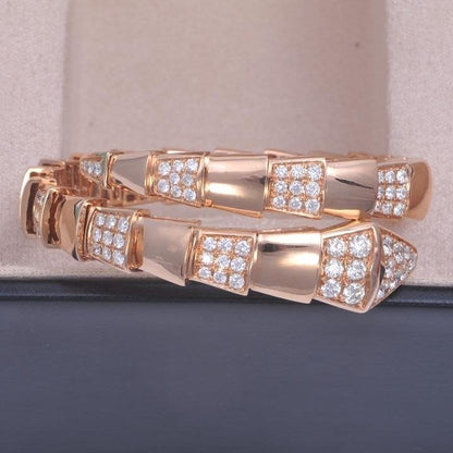 [LUXE]SERPENTI WIDE BRACELET PINK GOLD DIAMOND