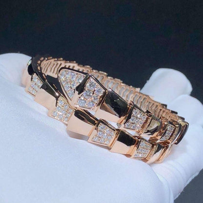 [LUXE]SERPENTI WIDE BRACELET PINK GOLD DIAMOND