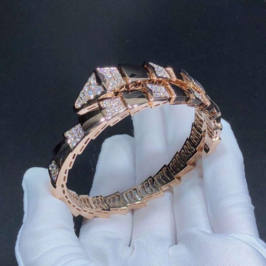 [LUXE]SERPENTI WIDE BRACELET PINK GOLD DIAMOND