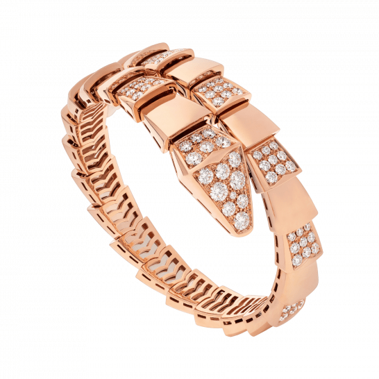 [LUXE]SERPENTI WIDE BRACELET PINK GOLD DIAMOND