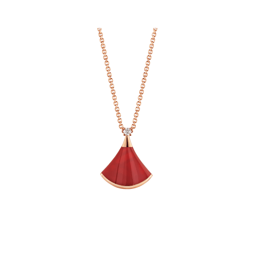 [LUXE]DREAM NECKLACE CARNELIAN 1 DIAMOND